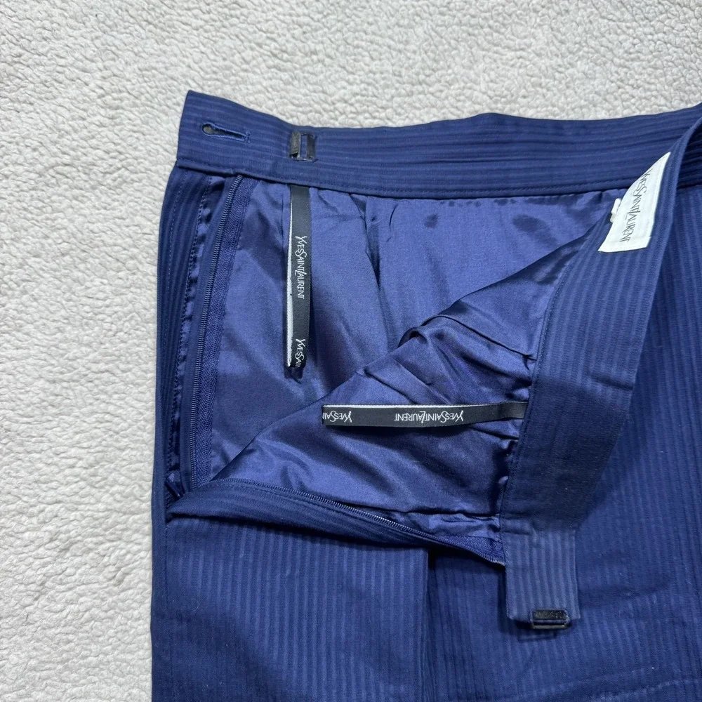 Yves Saint Laurent Skirt Womens 38 Pinstripe Knee Length Classic Workwear Career
